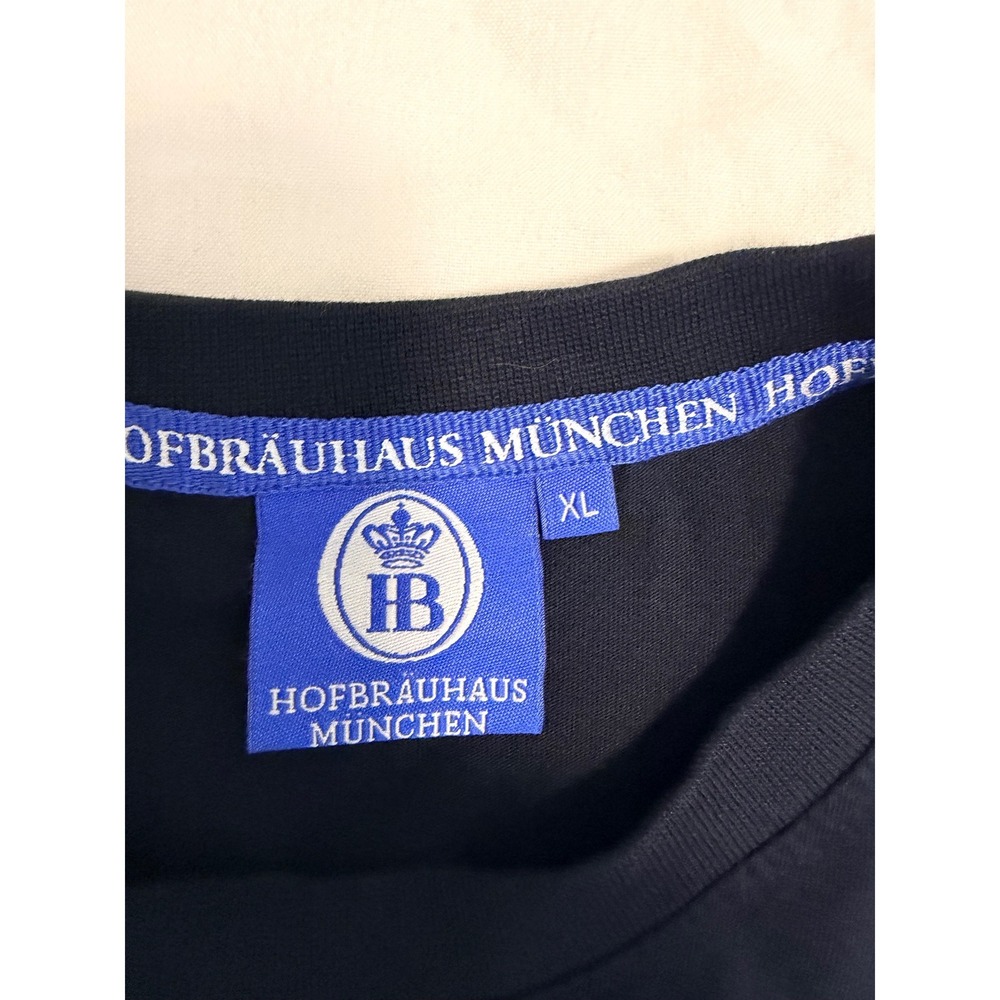 Hofbrauhaus Munchen Mens XL Long Sleeve T-Shirt Navy Blue HB Munich Logo Graphic - Picture 4 of 8
